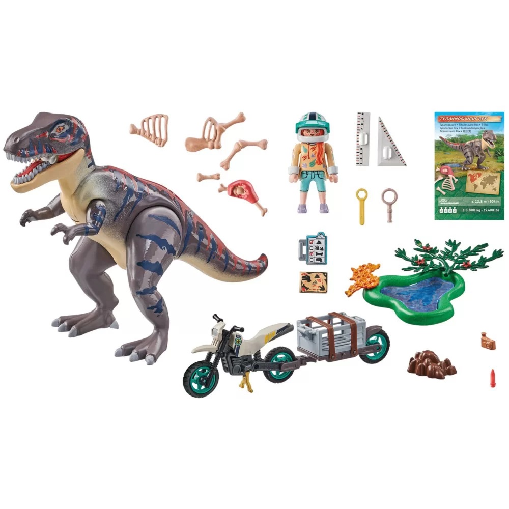Playmobil Dinos 71524 W poszukiwaniu T-rexa, zabawki Nino Bochnia, pomysł na prezent dla 6 latka, dinozaur T-Rex playmobil