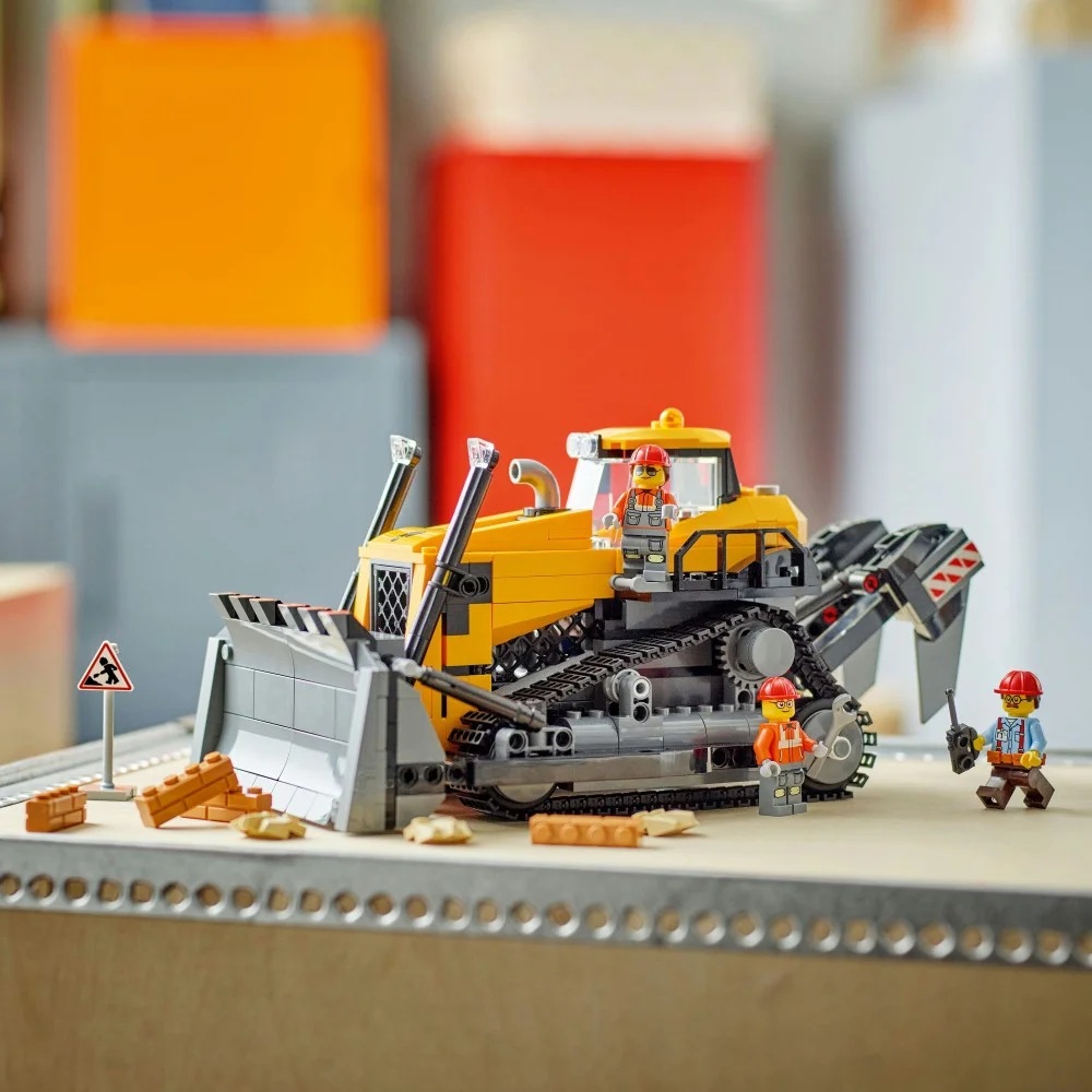 Klocki Lego City 60466 Żółty buldożer, zabawki nino Bochnia, pomysł na prezent dla 6 latka, lego plac budowy, maszyny budowlane lego spychacz