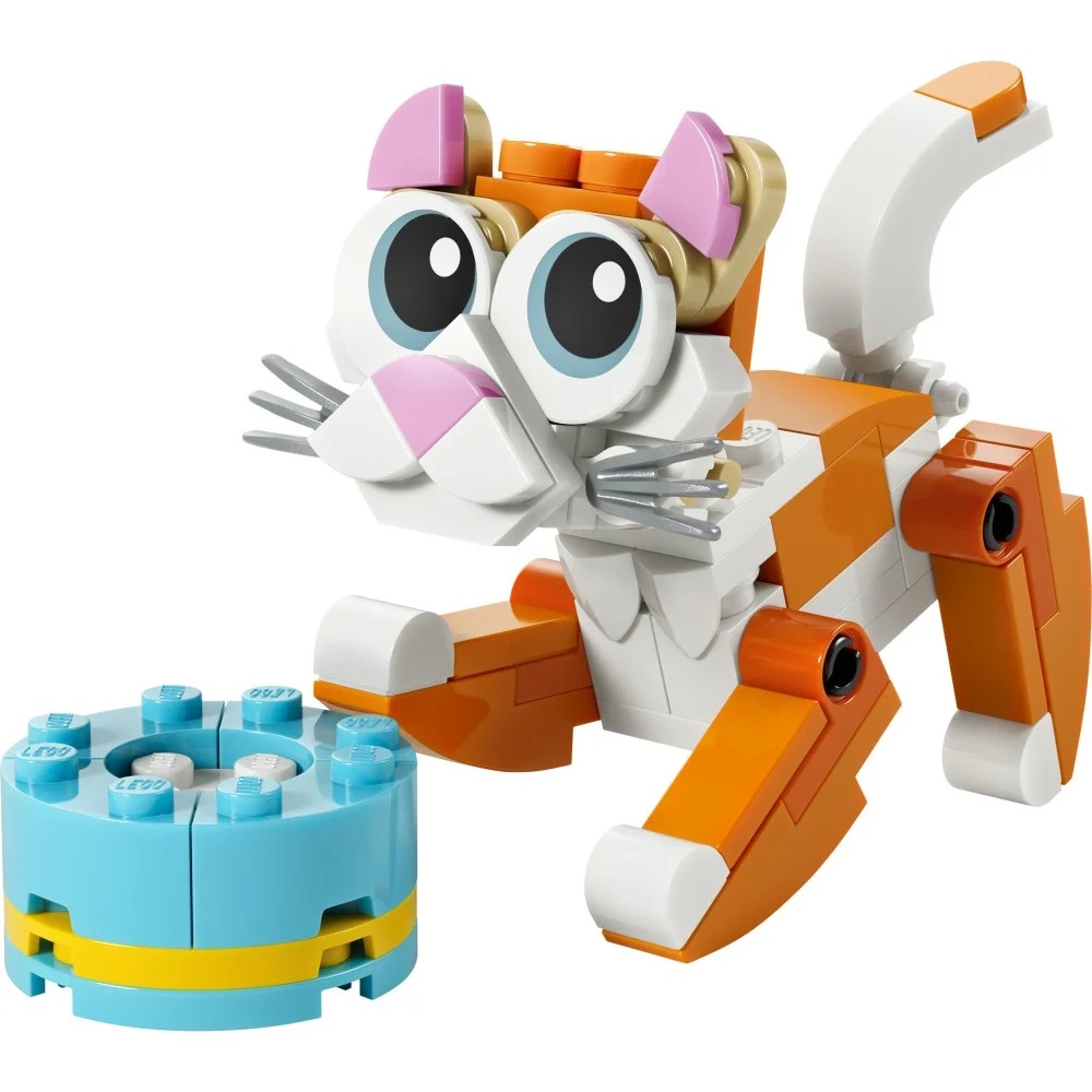 Klocki Lego Creator 30714 Rudy kot, zabawki Nino Bochnia, pomysł na prezent dla 6 latki, kotek z klocków lego, lego creator 3w1 kotek