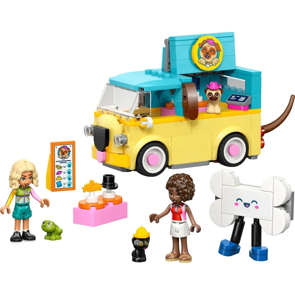 Klocki Lego Friends 42678 Furgonetka z akcesoriami dla zwierząt, zabawki Nino Bochnia, pomysł na prezent dla 5 latki, klocki lego dla dziewczynki, klocki lego Friends zestaw z pieskiem
