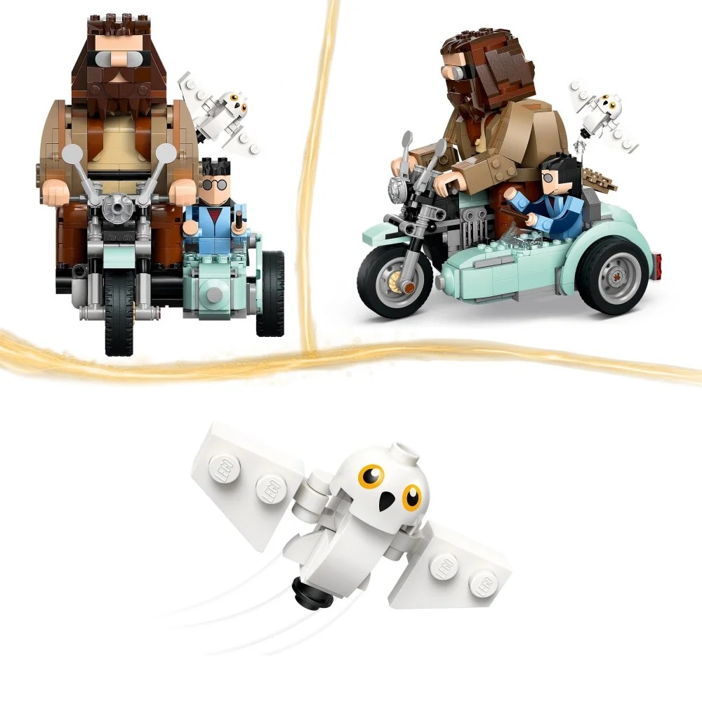 Klocki Lego Harry Potter 76443 przejażdżka motocyklowa Hagrida i Harryego, zabawki Nino bochnia, pomysł na prezent dla 8 latka, klocki lego Harry potter 76443