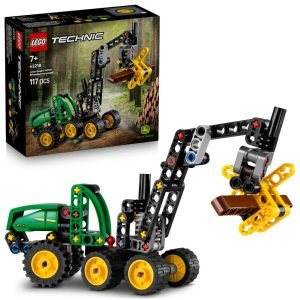 Klocki Lego Technic 42218 Harwester kołowy John Deere 1470H, zabawki Nino Bochnia, pomysł na prezent dla 7 latka, john deere do drewna