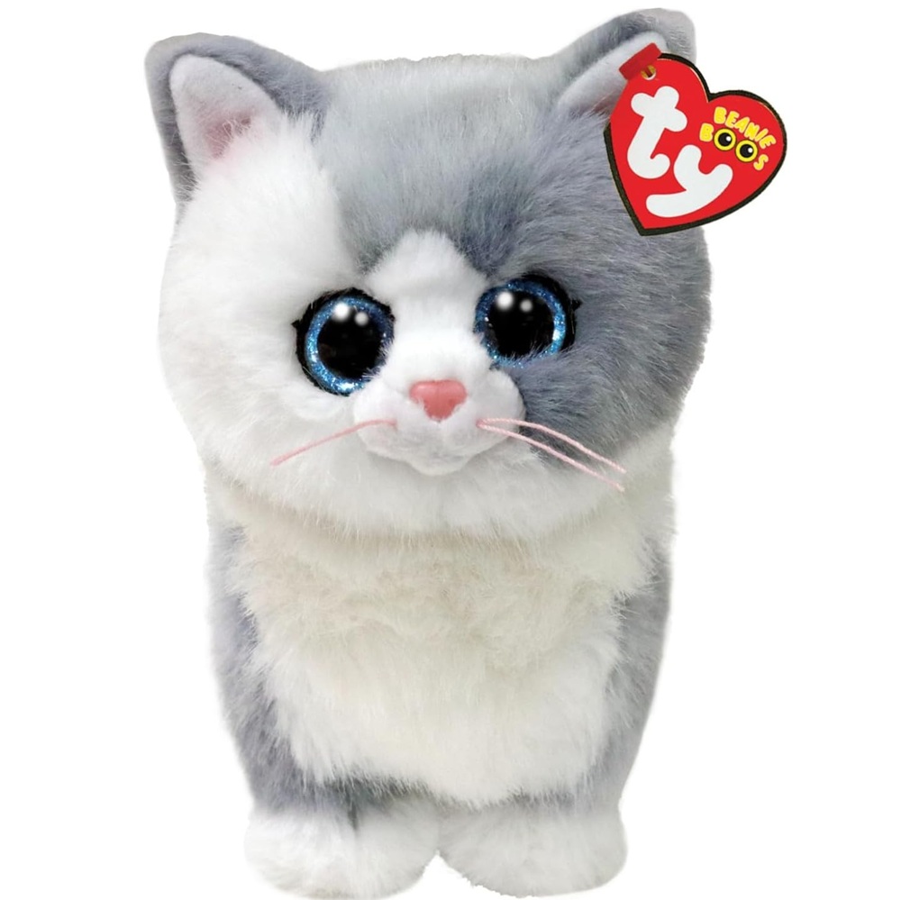 Maskotka pluszak ty Beanie Babies Kotek Furley, zabawki Nino bochnia, pomysł na prezent dla 5 latki, uroczy pluszak puszysty kotek