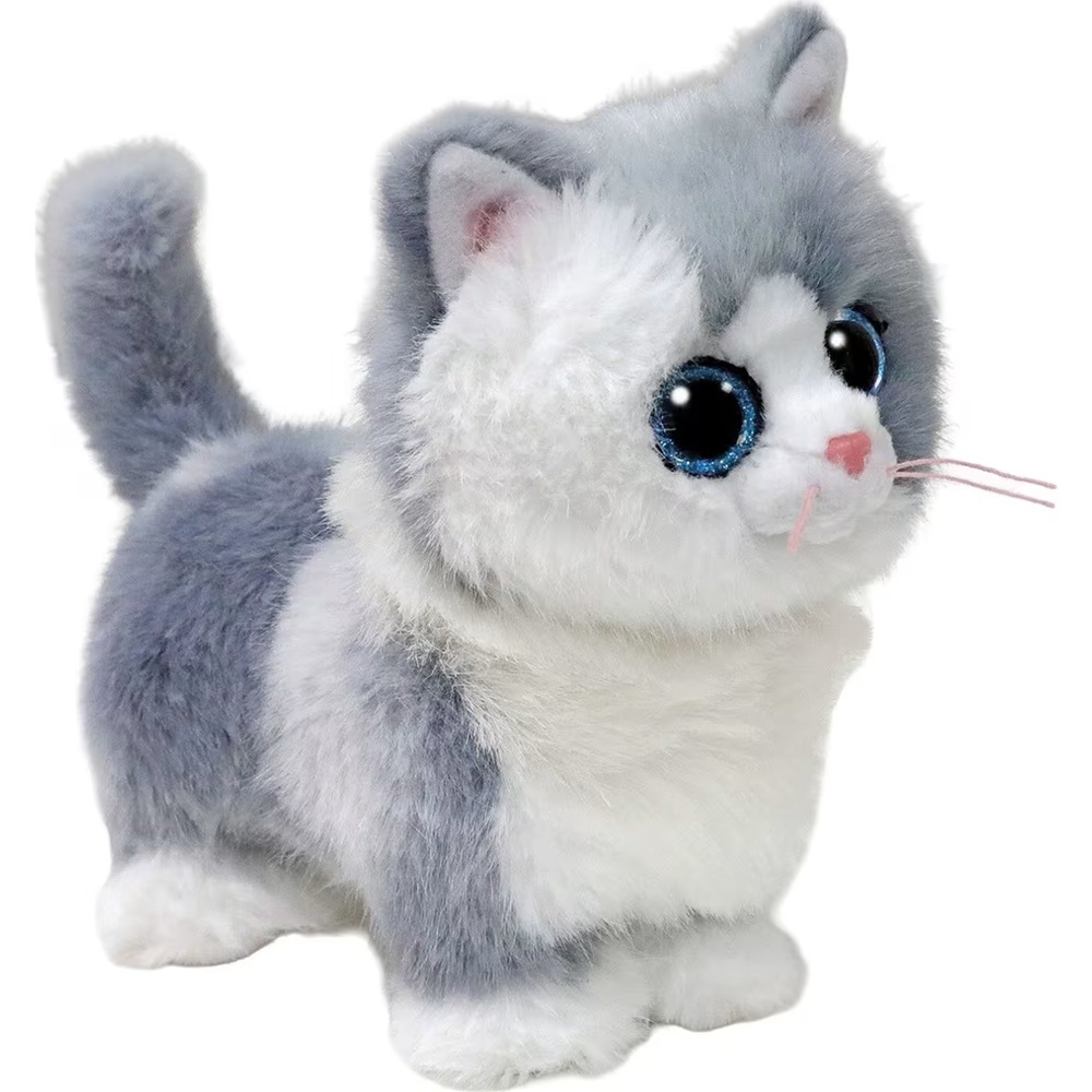 Maskotka pluszak ty Beanie Babies Kotek Furley, zabawki Nino bochnia, pomysł na prezent dla 5 latki, uroczy pluszak puszysty kotek