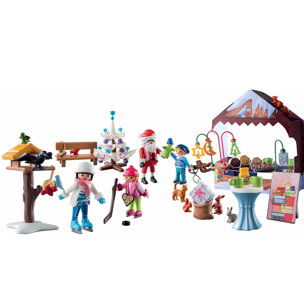 Playmobil 71472 Kalendarz adwentowy jarmark bożonarodzeniowy, zabawki Nino Bochnia, pomysł na prezent dla 5 latka, figurki playmobil