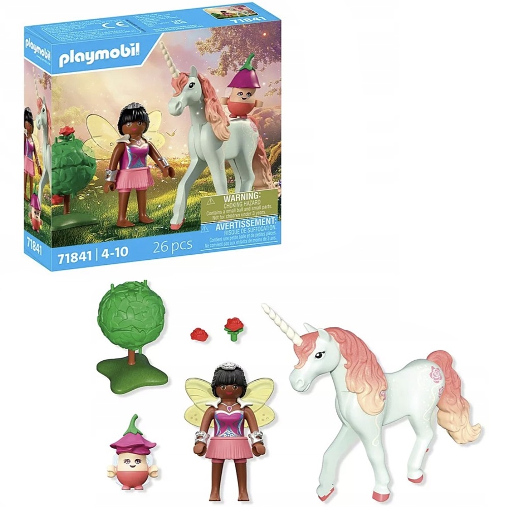 Playmobil 71841 Jednorożec do kolekcjonowania Sky Rose z wróżką, zabawki Nino Bochnia, pomysł na prezent dla 5 latki, zestaw z wróżką playmobil