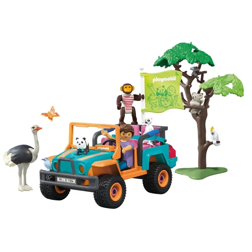 Playmobil Animals Friends 71854 Kolorowe auto terenowe, zabawki Nino Bochnia, pomysł na prezent dla 5 latka, kolorowe auto terenowe, jeep playmobil