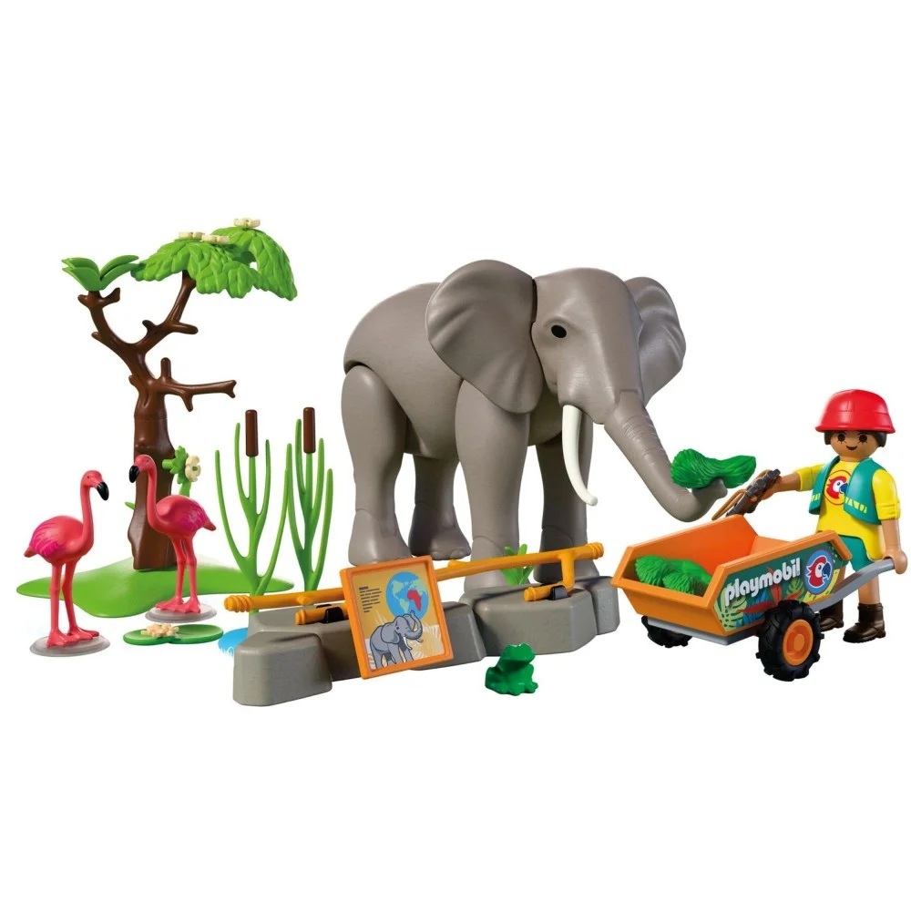 Playmobil Animals Friends 72068 Słoń z opiekunem, zabawki Nino Bochnia, pomysł na prezent dla 5 latka, playmobil zestaw ze słoniem, ANRE Bochnia