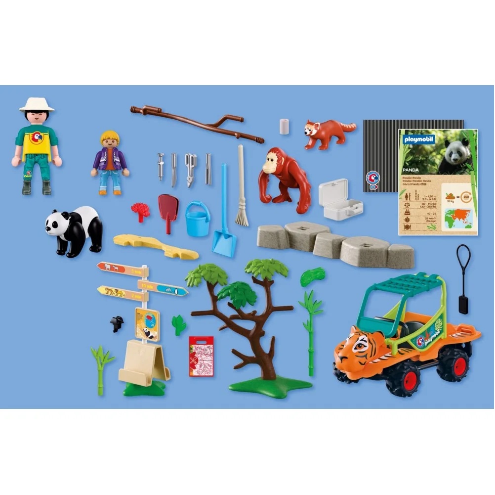 Playmobil Animals Friends 72072 Opiekun zwierząt z pojazdem, zabawki Nino Bochnia, pomysł na prezent dla 5 latka, playmobil zestaw ze zwierzątkami