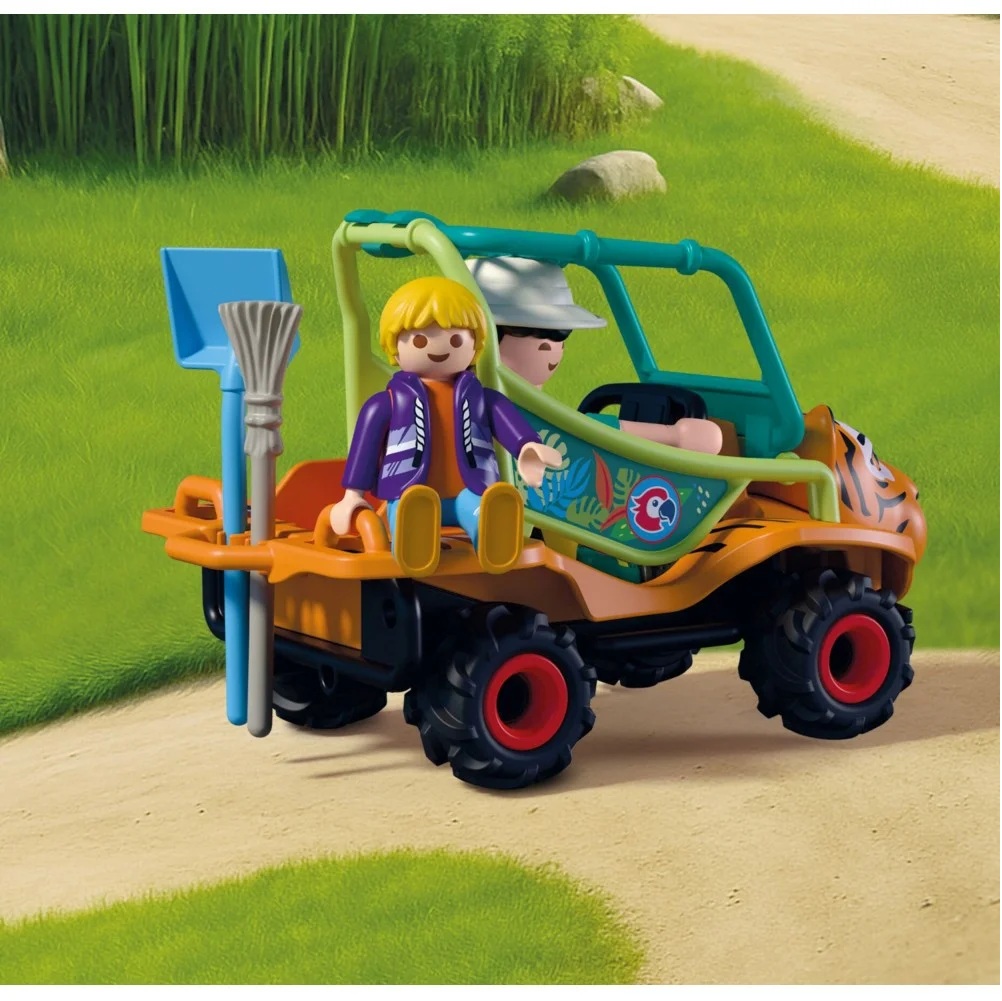 Playmobil Animals Friends 72072 Opiekun zwierząt z pojazdem, zabawki Nino Bochnia, pomysł na prezent dla 5 latka, playmobil zestaw ze zwierzątkami