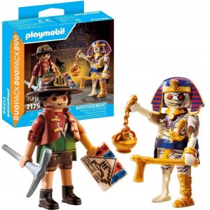 Playmobil Duo Pack 71796 Poszukiwacz skarbów i mumia, zabawki Nino Bochnia, pomysł na prezent dla 4 latka,