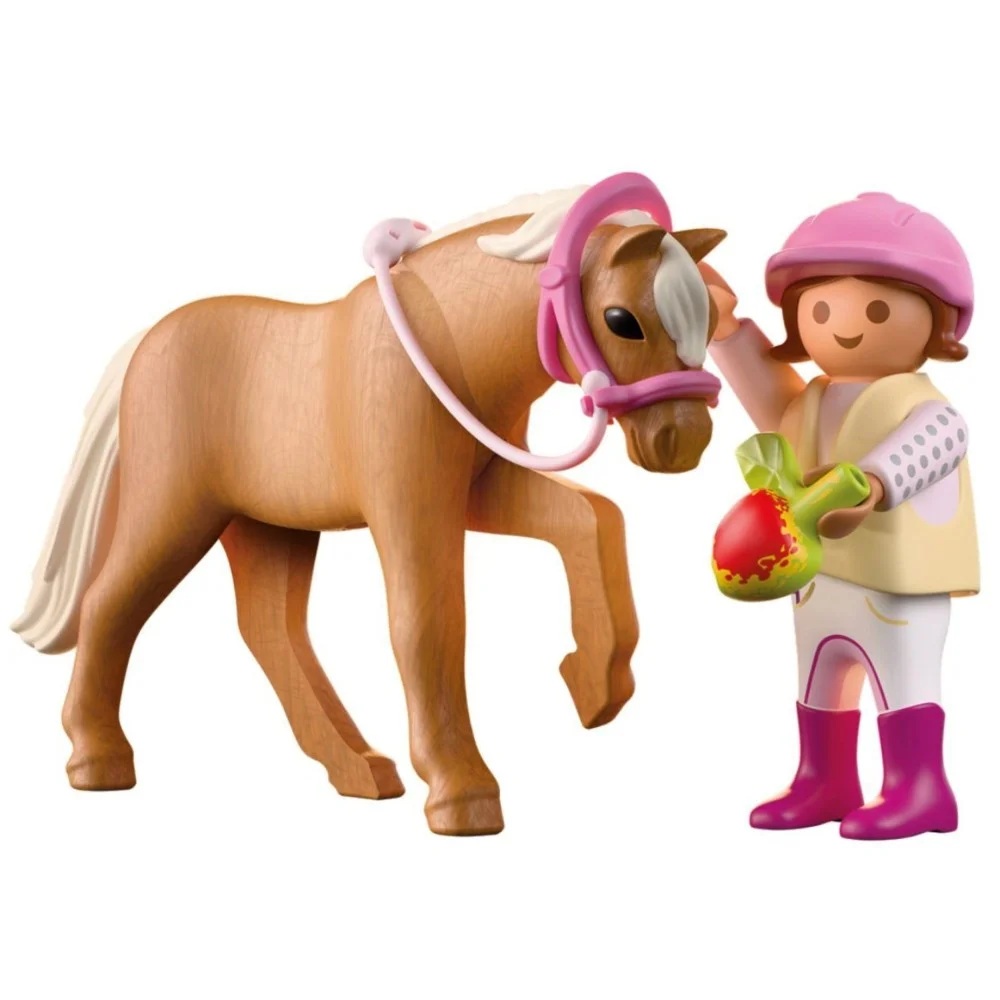 Playmobil Duo Pack 71887 Dziewczynka z kucykiem, zabawki Nino bochnia, pomysł na prezent dla 4 latki, playmobil koniki