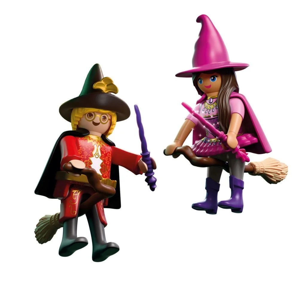 Playmobil Duo Pack 72023 Czarownica i czarodziej, zabawki Nino Bochnia, pomysł na prezent dla 4 latki, czarownica i czarodziej figurki do zabawy
