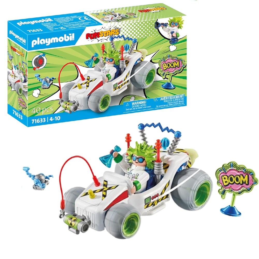 Playmobil Funstars Racing 71633 Profesor Gokart, zabawki Nino Bochnia, pomysł na prezent dla 4 latka, playmobil samochodzik