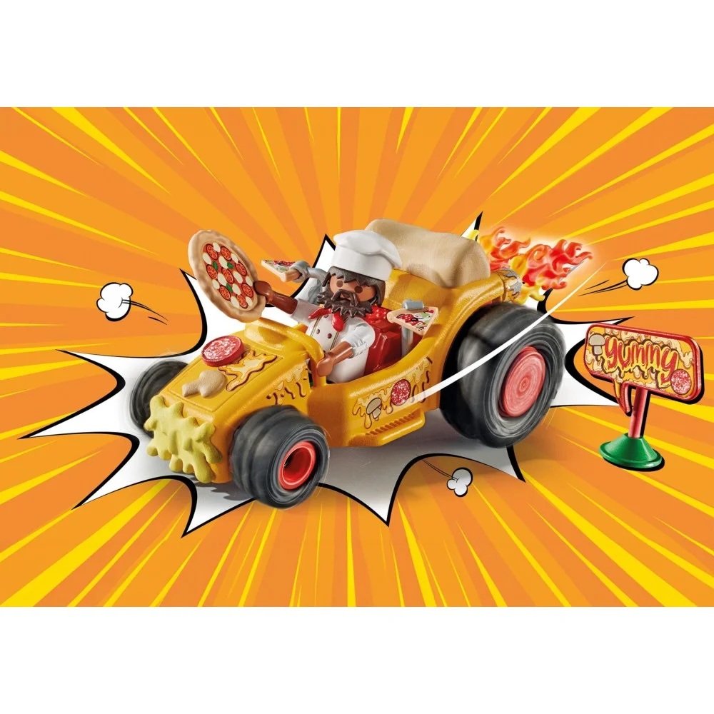 Playmobil Funstars Racing 71634 Pizza Gokart, zabawki Nino Bochnia, pomysł na prezent dla 5 latka, playmobil samochodzik