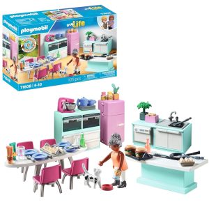 Playmobil My Life 71608 Kuchnia z jadalnią, zabawki Nino Bochnia, pomysł na prezent dla 6 latki, playmobil kuchnia, ANRE Bochnia