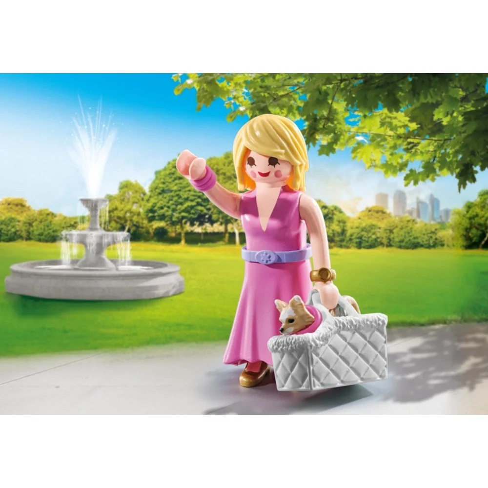 Playmobil My Life 71737 Pani z Chihuahuą, zabawki Nino bochnia, pomysł na prezent dla 4 latki, figurka Playmobil z pieskiem