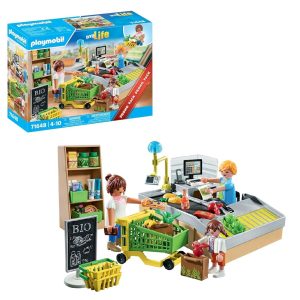 Playmobil My life 71648 Ekologiczny supermarket, zabawki nino Bochnia, pomysł na prezent dla 5 latka, zabawa w sprzedawanie dla dzieci