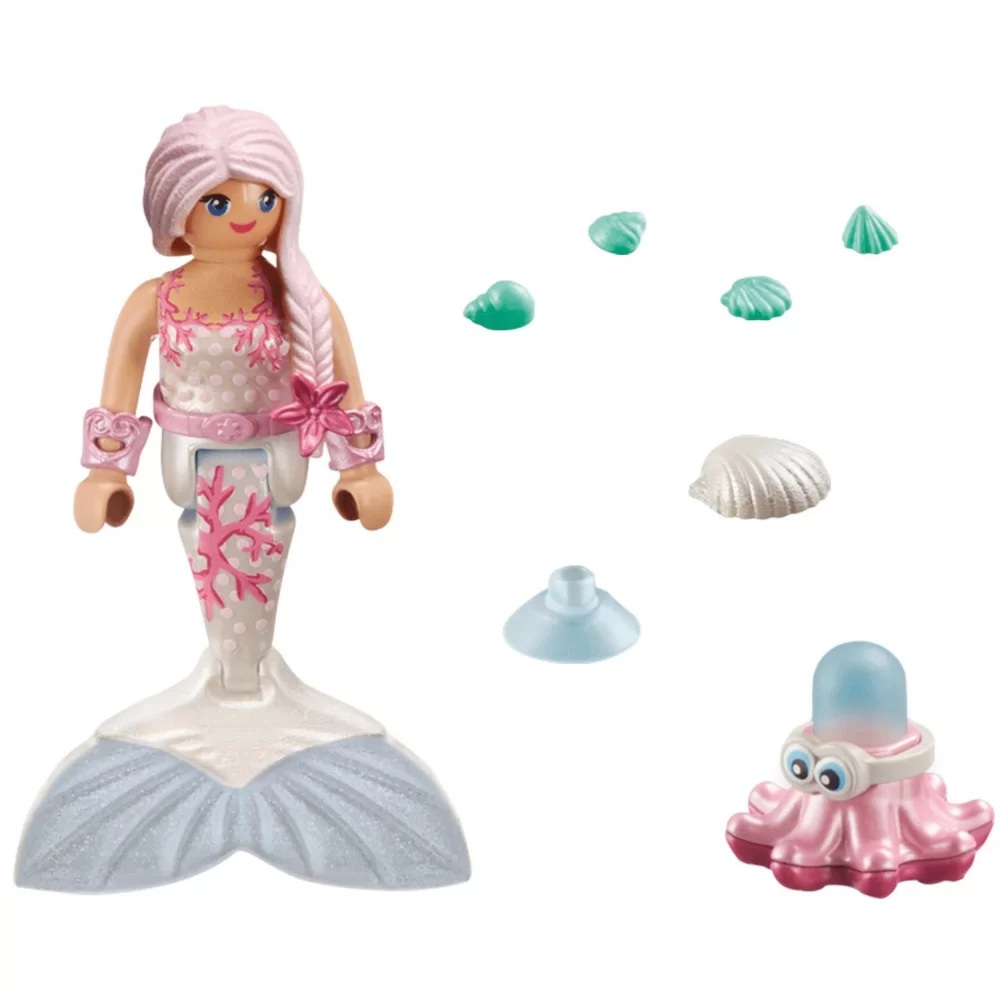 Playmobil Special Plus 71477 Syrenka z ośmiornicą pryskającą wodą, zabawki Nino Bochnia, pomysł na prezent dla 5 latki, syrenka playmobil