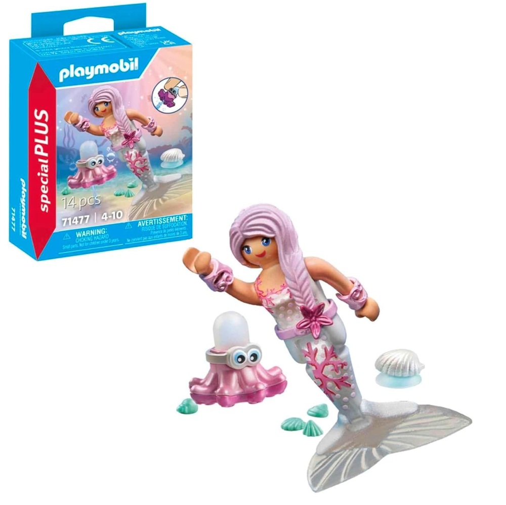 Playmobil Special Plus 71477 Syrenka z ośmiornicą pryskającą wodą, zabawki Nino Bochnia, pomysł na prezent dla 5 latki, syrenka playmobil