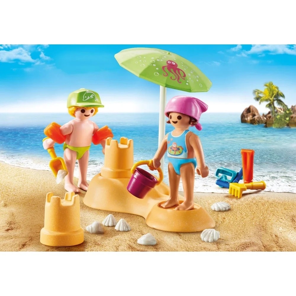 Playmobil Special Plus 71581 Dzieci i zamek z piasku, zabawki Nino Bochnia, pomysł na prezent dla 4 latki, figurki playmobil
