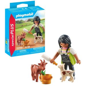 Playmobil Special Plus 71759 Dziewczynka z kozami, zabawki Nino Bochnia, pomysł na prezent dla 5 latki, figurka dziewczynki z kozą