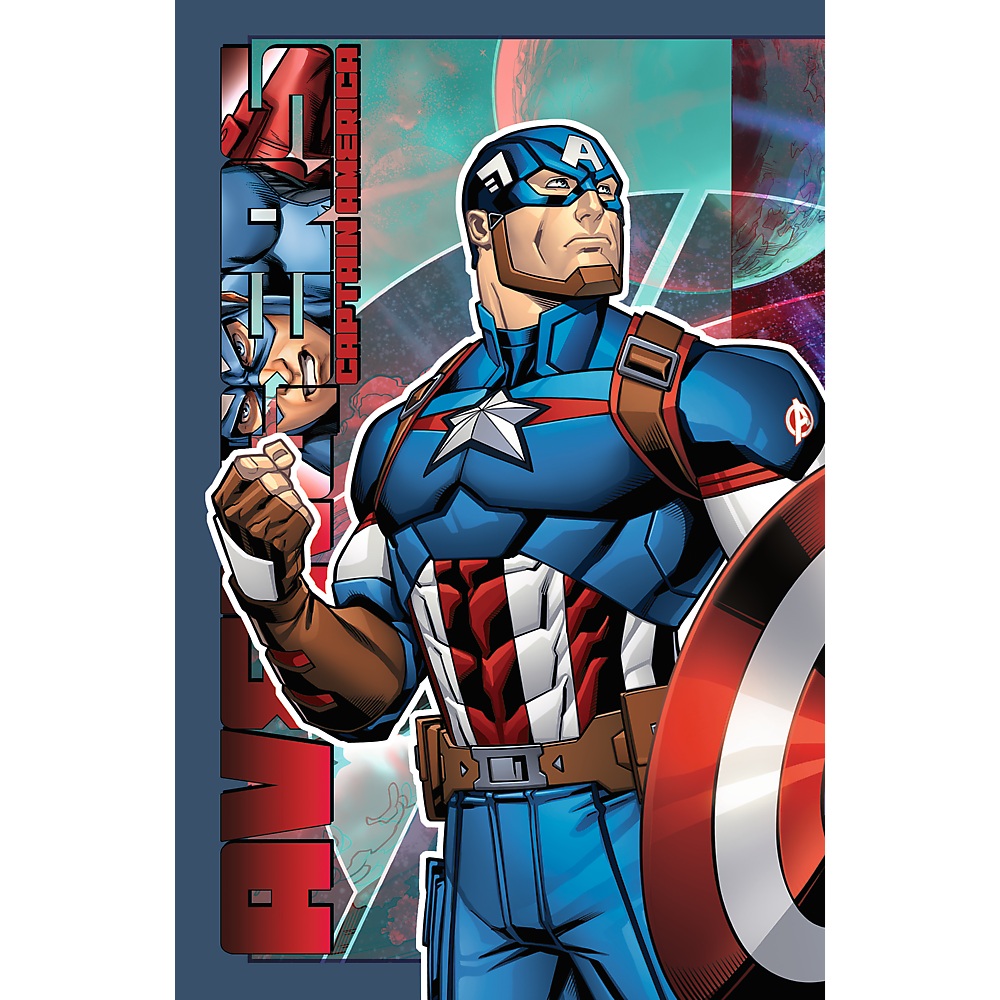 Trefl Puzzle 100 el Avengers Potęga i moc plakat kolekcjonerski 16552, puzzle dla 5 latka, puzzle avengers z plakatem
