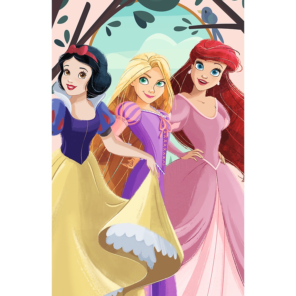 Trefl Puzzle 100 el Disney Princess Relaks z księżniczkami plakat kolekcjonerski 16554, zabawki Nino Bochnia, pomysł na prezent dla 5 latki, puzzle z księżniczkami + plakat