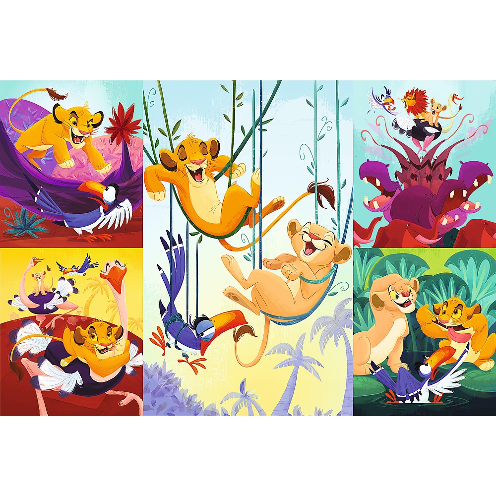 Trefl Puzzle 100 el Król lew Dzielny Król lew 16478, zabawki Nino Bochnia, pomysł na prezent dla 5 latka, puzzle Simba Król lew