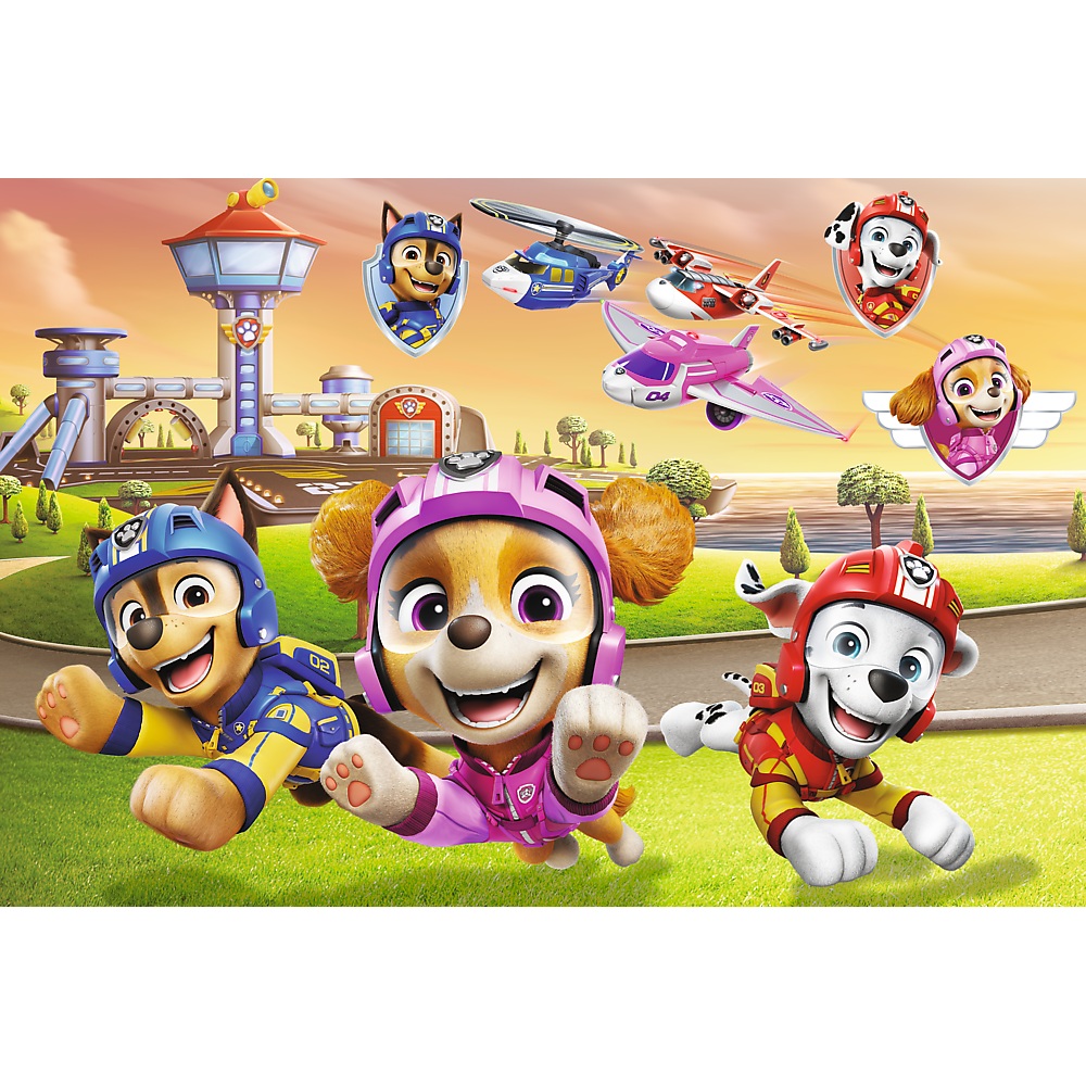 Trefl Puzzle 160 el Psi Patrol Psy górą 15432, zabawki Nino Bochnia, pomysł na prezent dla 6 latka, puzzle z Psim Patrolem, puzzle Skye