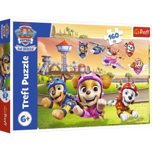 Trefl Puzzle 160 el Psi Patrol Psy górą 15432, zabawki Nino Bochnia, pomysł na prezent dla 6 latka, puzzle z Psim Patrolem, puzzle Skye