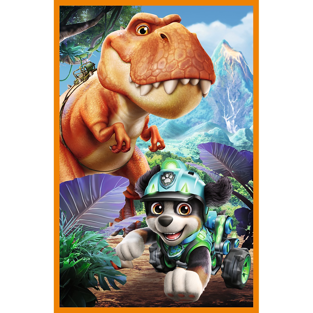 Trefl Puzzle 3x80 el Psi Patrol Bohaterowie dinozaurów 34905, zabawki Nino Bochnia, pomysł na prezent dla 5 latka, puzzle 3w1 Psi Patrol
