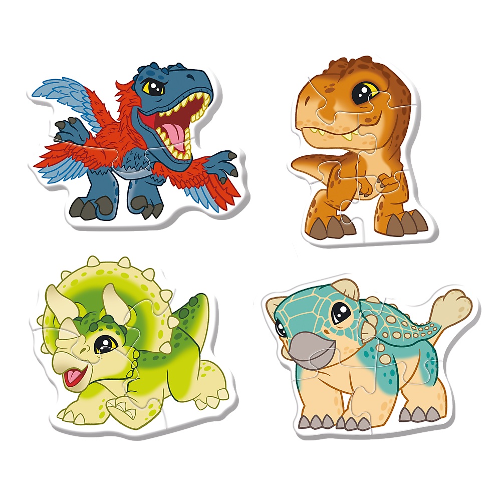 Trefl Puzzle Baby Classic Jurassic World Urocze dinozaury 36138, zabawki nino Bochnia, pomysł na prezent dla maluszka, pierwsze puzzle dla chłopca, puzzle dla 2 latka, puzzle z dinozaurem