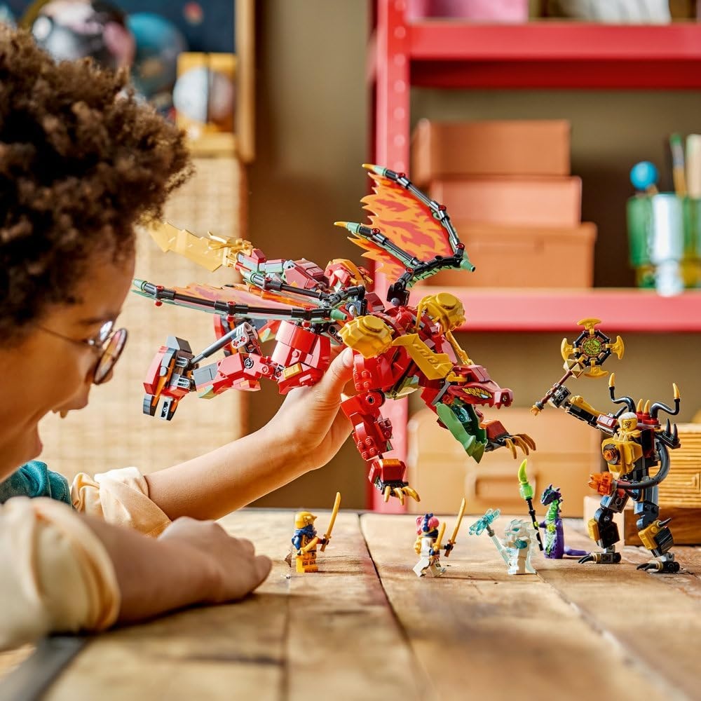 Klocki Lego Ninjago 71868 Transformujący Smoczy mech Wyldfyre, zabawki nino Bochnia, pomysł na prezent dla 8 latka, klocki Lego Ninjago Smoczy mech Wyldfyre