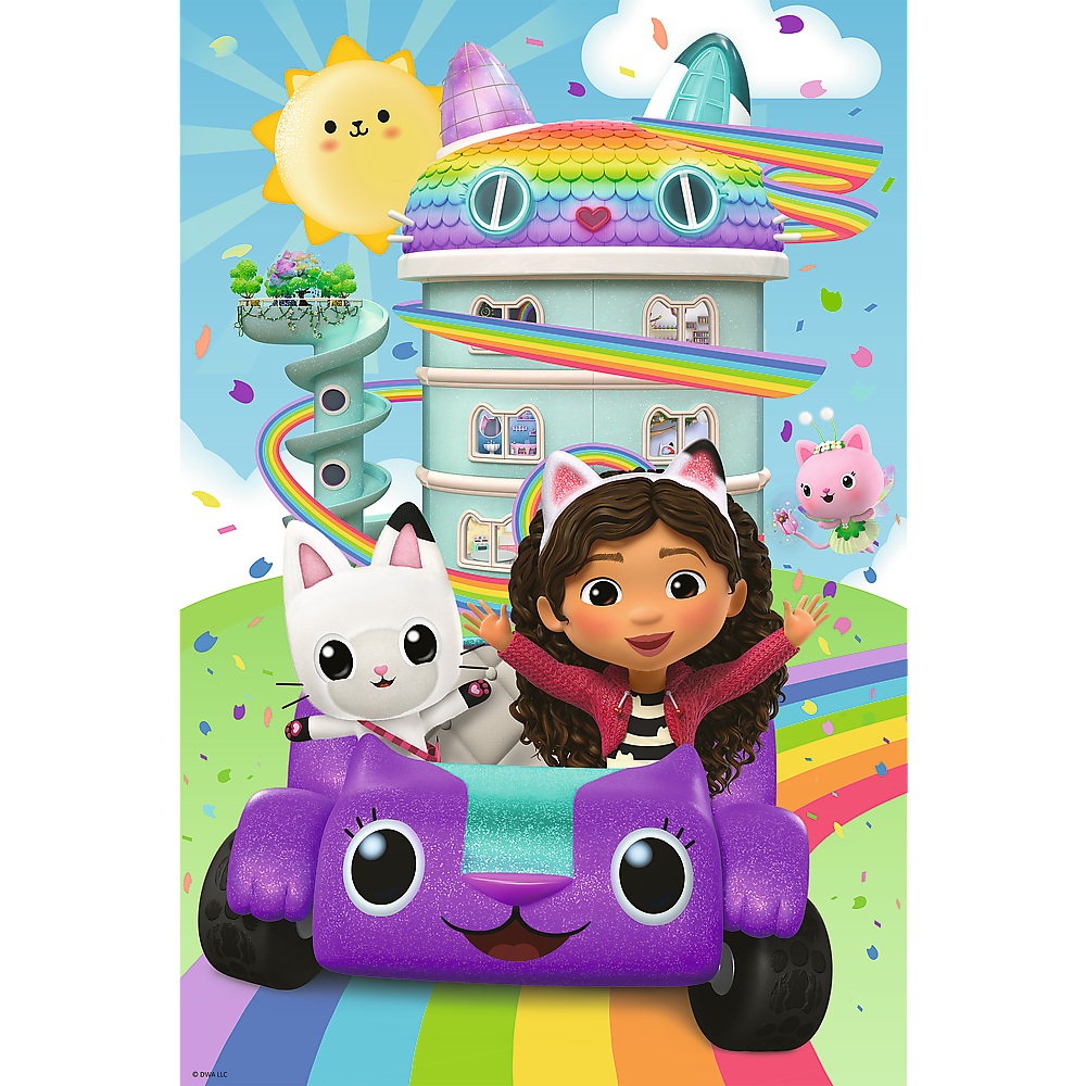 Trefl Puzzle 160 el Koci Domek Gabi Piękna Gabi plakat kolekcjonerski 15441, puzzle koci domek gabi dla 6 latki z plakatem kolekcjonerski