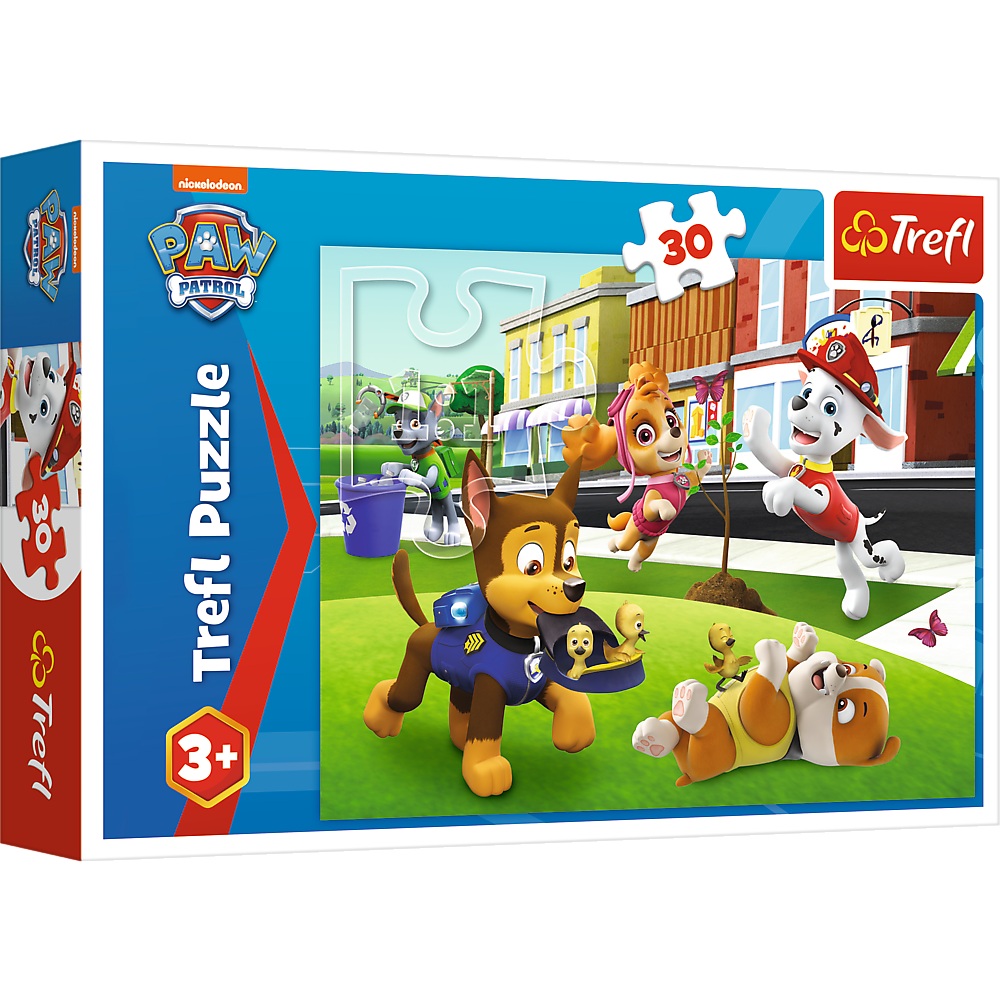 trefl puzzle 30 el Psi Patrol Pieski w akcji 18306, zabawki Nino Bochnia, pomysł na prezent dla 4 latka, puzzle z Psim patrolem, pieski Psi Patrol