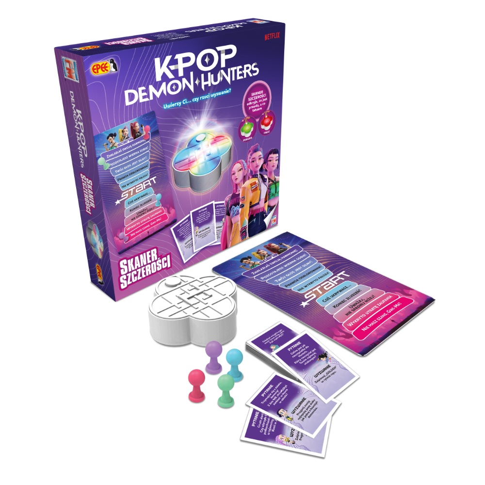 Epee Gra elektroniczna K-Pop Demon Hunters Skaner Szczerości, zabawki Nino Bochnia, pomysł na prezent dla 7 latki, gra elektroniczna K-Pop Demon Hunters