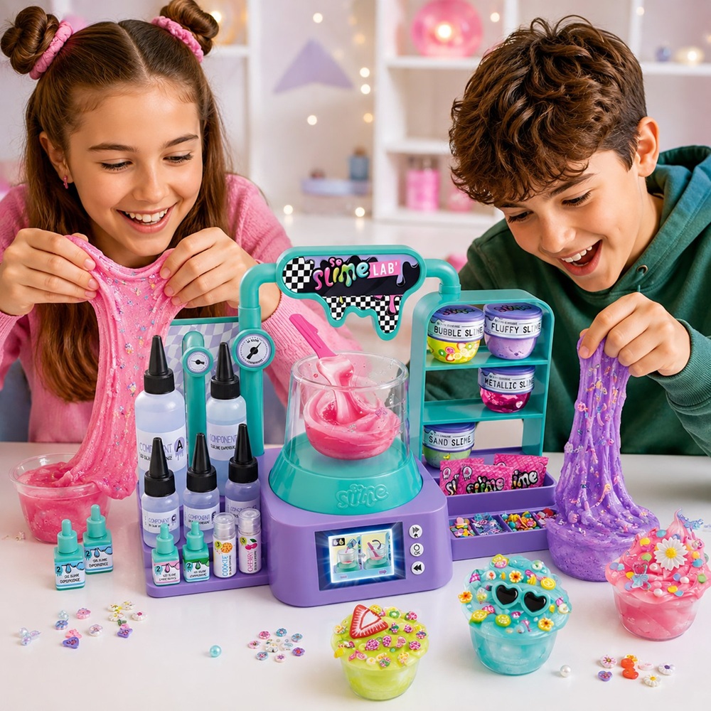 Epee So Slime Slimomix Laboratorium Slime, zabawki Nino Bochnia, pomysł na prezent dla 6 latki, zestaw do robienia slime, masa plastyczna slime - zestaw do robienia slajmów