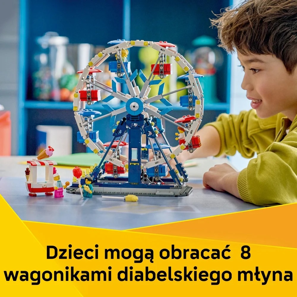 Klocki Lego Creator 31389 Kultowy Diabelski młyn, zabawki Nino Bochnia, pomysł na prezent dla 8 latka, lego Creator diabelski młyn, klocki lego 3w1, co kupić 8 latkowi na urodziny