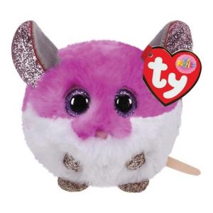 Maskotka pluszak ty Beanie balls purpurowa mysz Colby, zabawki Nino Bochnia, pomysł na prezent dla 4 latki, kulka pluszak do przytulania