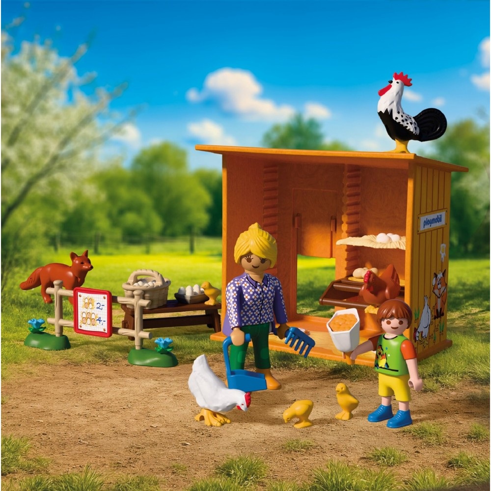 Playmobil Country 72168 Kurnik, zabawki Nino Bochnia, pomysł na prezent dla 5 latki, playmobil kury z kurnikiem do zabawy