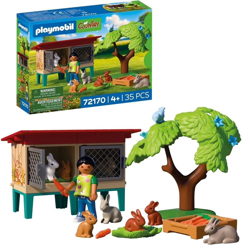 Playmobil Country 72170 Klatka dla królików, zabawki Nino Bochnia, pomysł na prezent dla 4 latka, playmobil króliki