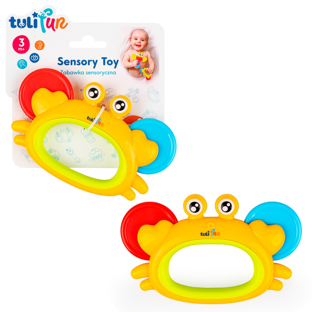 TuliFun Zabawka sensoryczna grzechotka krab TF30107, grzechotka dla maluszka,