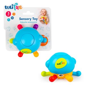 TuliFun Zabawka sensoryczna ośmiornica TF30106, zabawki Nino bochnia, grzechotka dla maluszka, grzechotka z piszczkiem dla dziecka