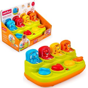 WinFun Zwierzakowe kryjówki WF30407, zabawki Nino Bochnia, pomysł na prezent dla maluszka, znajdź zwierzątko, ciekawa zabawka dla rocznego dziecka