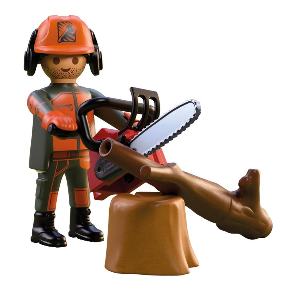 playmobil special plus 72150 Pracownik leśny z piłą łańcuchową, zabawki nino Bochnia, pomysł na prezent dla 5 latka, drwal z piłą
