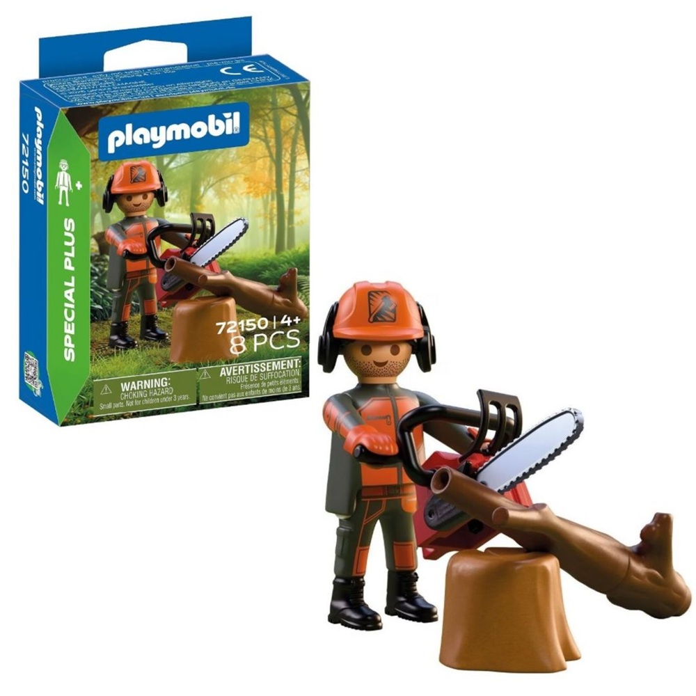 playmobil special plus 72150 Pracownik leśny z piłą łańcuchową, zabawki nino Bochnia, pomysł na prezent dla 5 latka, drwal z piłą, figurka drwala