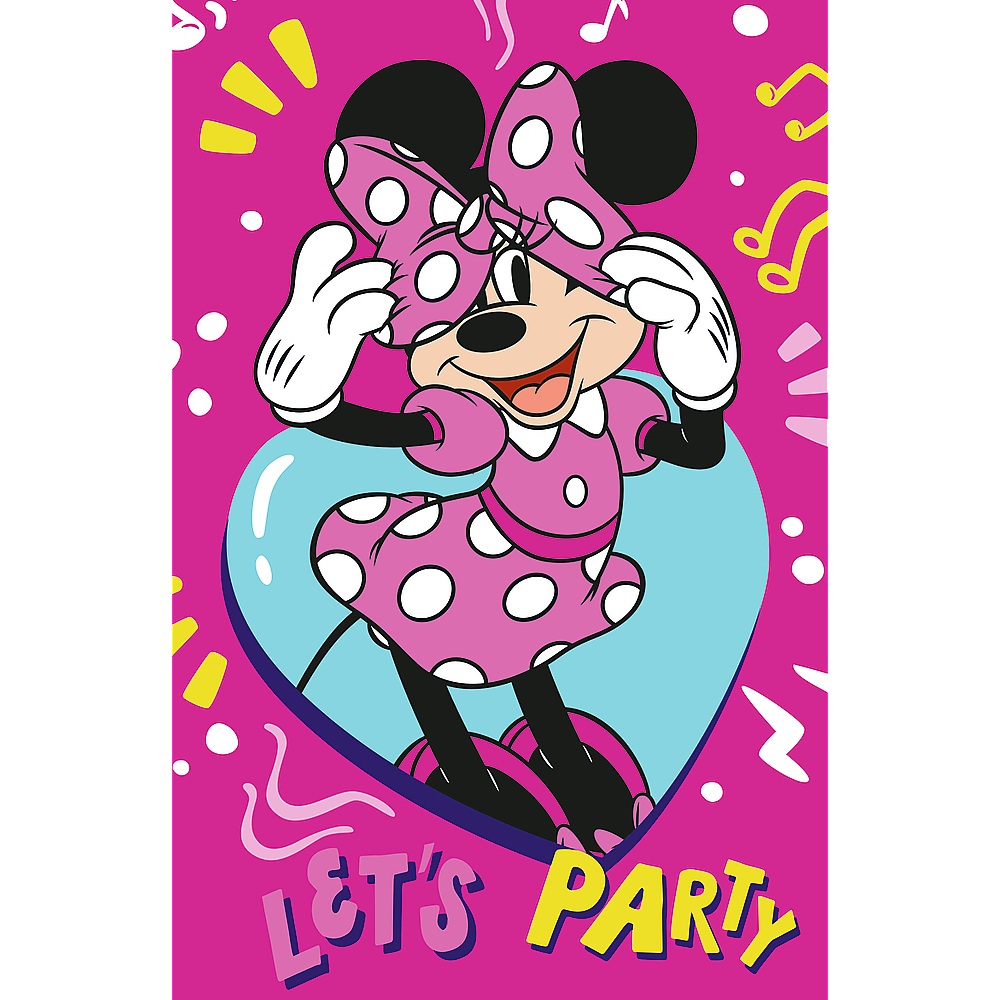 trefl puzzle 30 el Myszka Mnnie Radosna Minnie + plakat kolekcjonerski 18340, zabawki Nino Bochnia, pomysł na prezent dla 4 latki, puzzle z Myszką Minnie