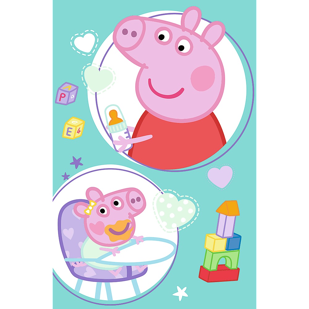 trefl puzzle 30 el Świnka Peppa ma plan plakat kolekcjonerski 18345, zabawki Nino Bochnia, pomysł na prezent dla 4 latki, puzzle z świnką peppą