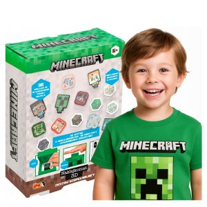 Epee Naklejkomat 3d Minecraft Zestaw uzupełniający, zabawki Nino bochnia, pomysł na prezent dla 6 latka, uzupełnienie do naklejkomatu 3D Minecraft